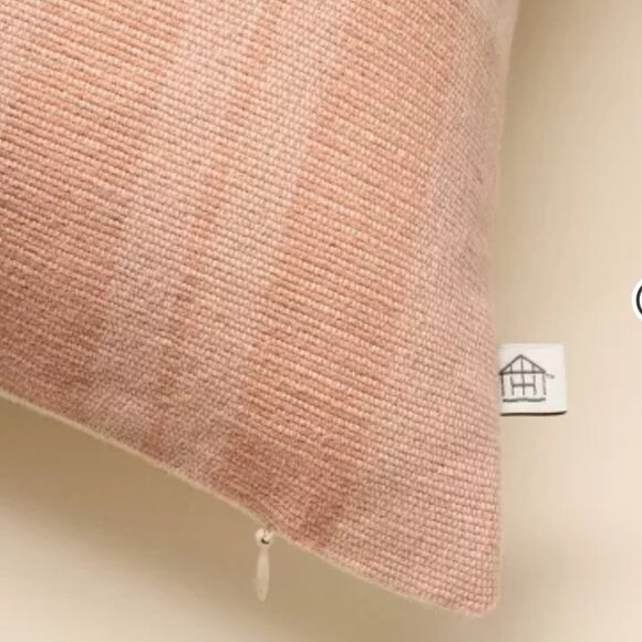 Hearth & Hand with Magnolia 24"x24" Tonal Plaid Square Throw Pillow Blush - Picture 4 of 4